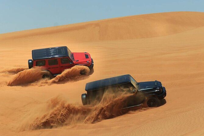 Private VIP Desert Safari in Luxury Vehicle G-Wagon - The camp arrival formula: front-row VIP seating changes everything