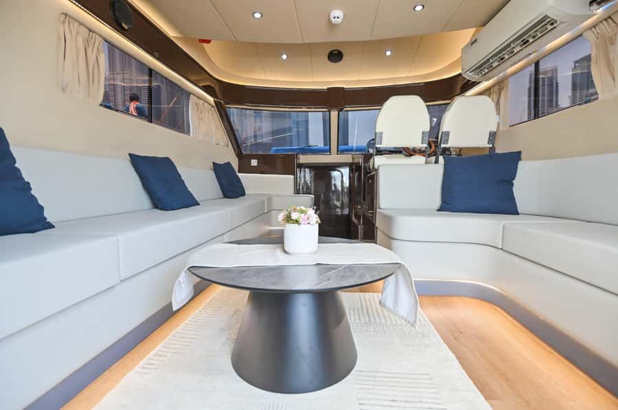 Private Yacht Tour with Marina, JBR, Atlantis & Palm Views - Step Aboard the Amwaj Al Bahar 45 at Amwaj Al Bahar