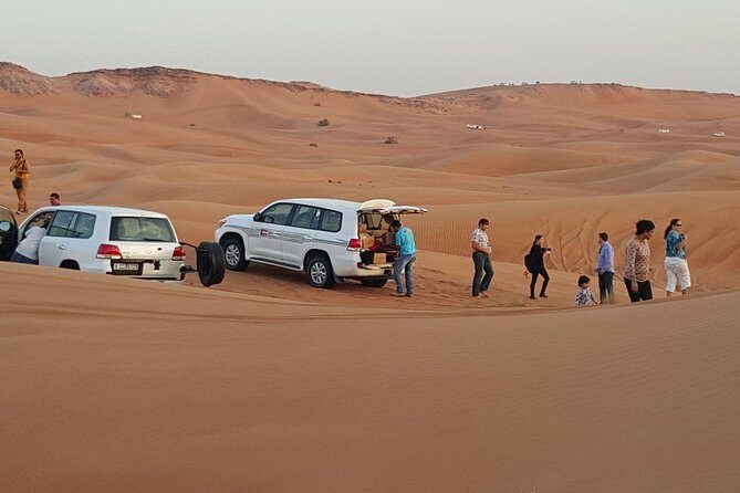 Ras Al Khaimah Desert Safari with Dune Bashing, Belly Dance and BBQ Dinner - BBQ dinner buffet: shawarma, Arabic bread, and unlimited drinks