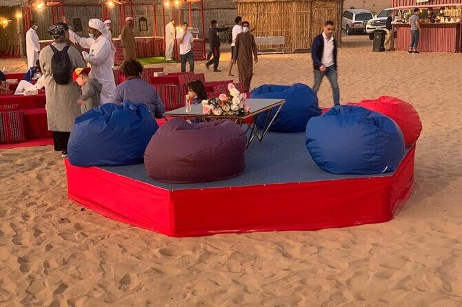 Red Sand Tourism desert safari with premium camp - Dune Bashing in Lahbab and the 20–30 Minute Sunset Stop