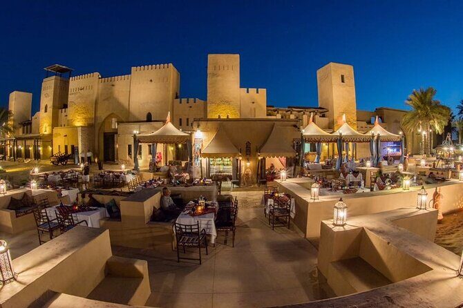Royal Fortress Fine Dining Desert Safari - Camel Farm Stop and Sandboarding at the Desert Conservation Reserve