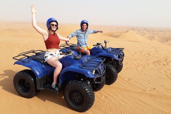 Self Drive Quad Bike in Open Desert With Sand Boarding and Camels - Why This Morning Desert Combo Works So Well