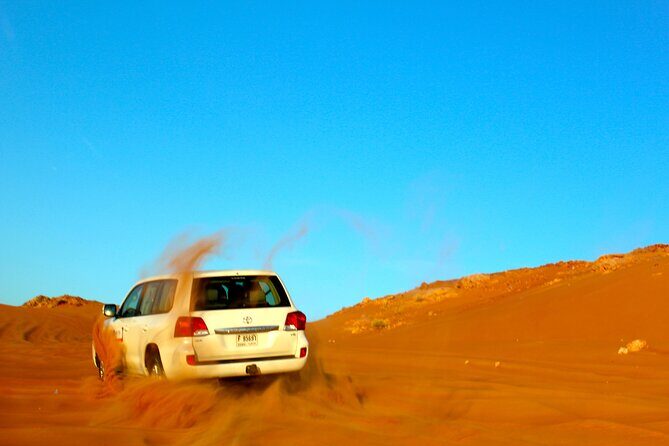 Shore Excursions of Dubai City Tour followed by Desert Safari - Desert safari at sunset: 4x4 dune bashing, camel ride, Bedouin camp