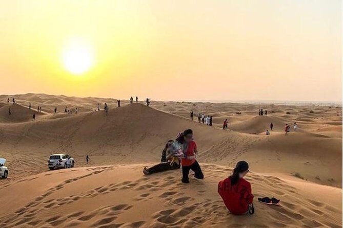 Sundowner Desert Safari and Dinner - Live Entertainment at Camp: Fire, Tanura, and Belly Dance