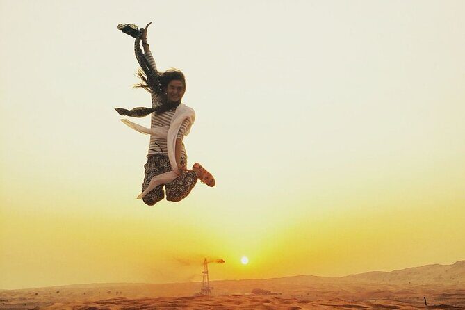 Sunrise in Dubai Desert - Getting Picked Up in a 4x4: Camel Farms and Early Morning Reality