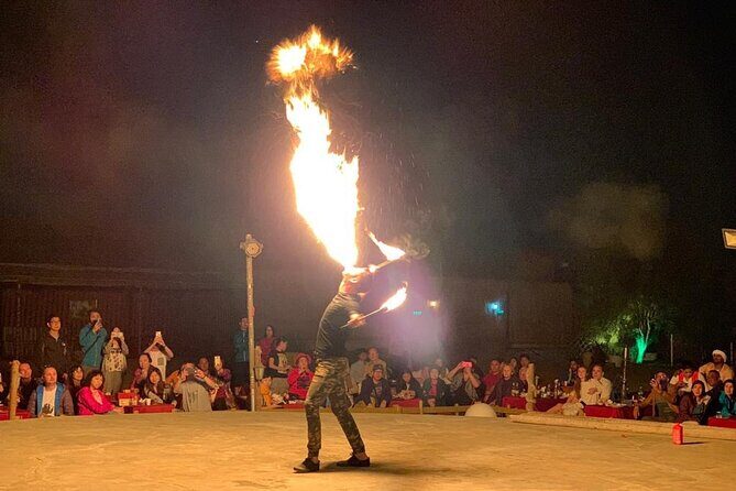 Sunset Desert Safari | Premium BBQ Dinner | Red Sand Dune - Desert Entertainment: Belly Dance, Tanoura, and Fire
