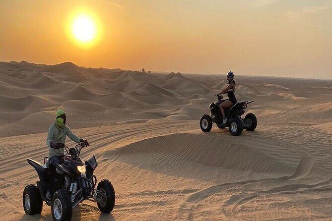 Sunset Quad Bike Safari With Camel Trek, Live Shows and Dinner - Key highlights at a glance