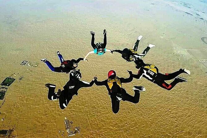 Tandem Skydive experience in Dubai - Landing, reaction interview, and getting your footage