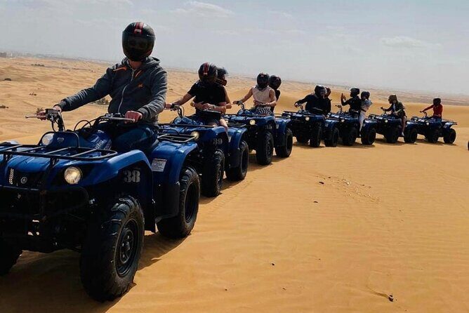 Ultimate Desert Experience Quad Bike, Sandboarding, Camel Ride - Dubai Pickup and Timing: Starting at 3:00 pm