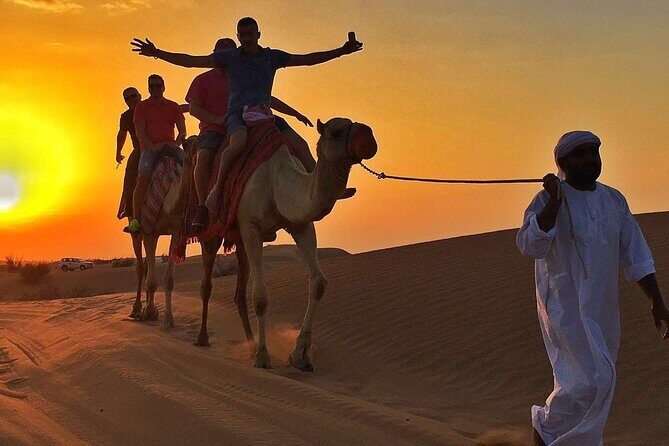 Ultimate Desert Experience Quad Bike, Sandboarding, Camel Ride - Sandboarding, Camel Ride, and the Sunset Photo Stop