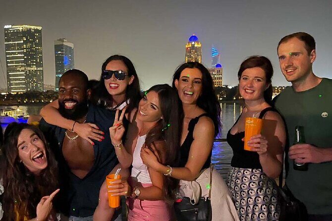 Ultimate Dubai Marina Yacht Party with BBQ, Drinks & DJ - The route: Dubai Marina departure and the Dubai Eye moment