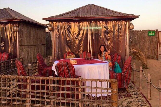 VIP Desert Safari - Cultural show pacing: belly dance, tanoura, and a fire show