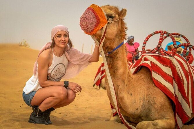 VIP Desert Safari Dubai with BBQ Dinner and Camel Riding - Live Shows: Fire, Belly Dance, and Tanoura With Colorful Lighting