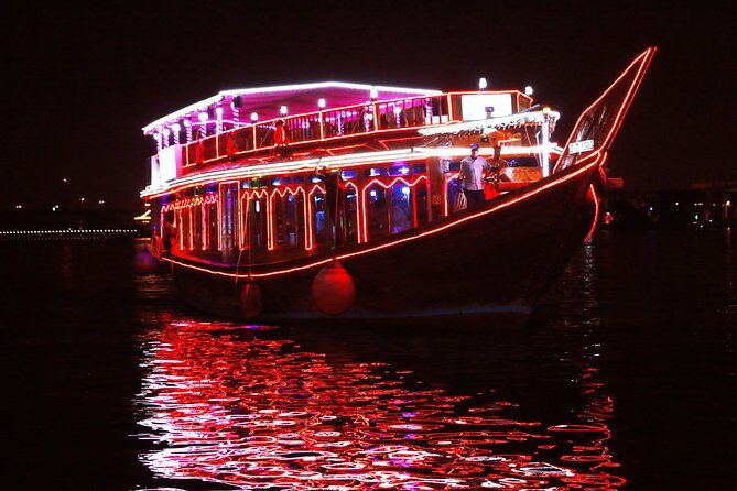 Witness the beauty of Dubai as you embark on traditional Dhow - Where you board the dhow-style cruise: Al Seef, Bur Dubai