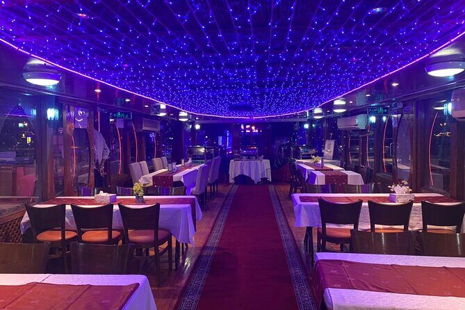 Witness the beauty of Dubai as you embark on traditional Dhow - Festival City laser, fountain, and fire displays from the boat windows