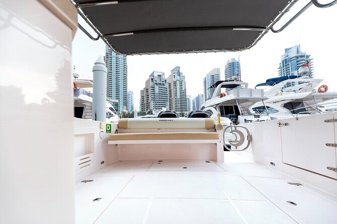 Yachting in Dubai: Book 36 ft Yacht Charter up to 10 people - Price and value: $332.13 and the best way to “compute” the deal