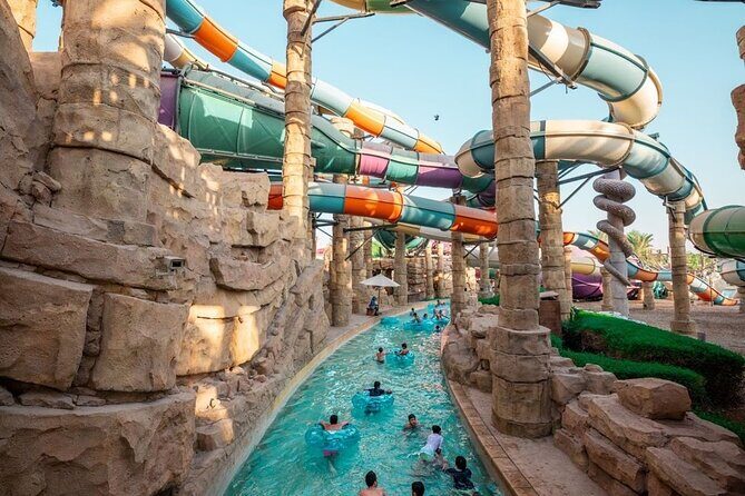 Yas Waterworld at Yas Island Abu Dhabi - The best “cool down” parts: Yadi Yas lazy river and wave pools